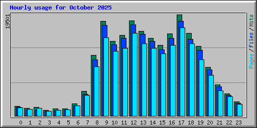 Hourly usage for October 2025