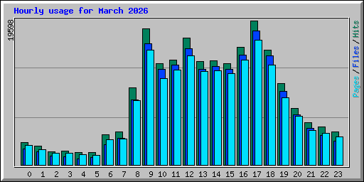 Hourly usage for March 2026